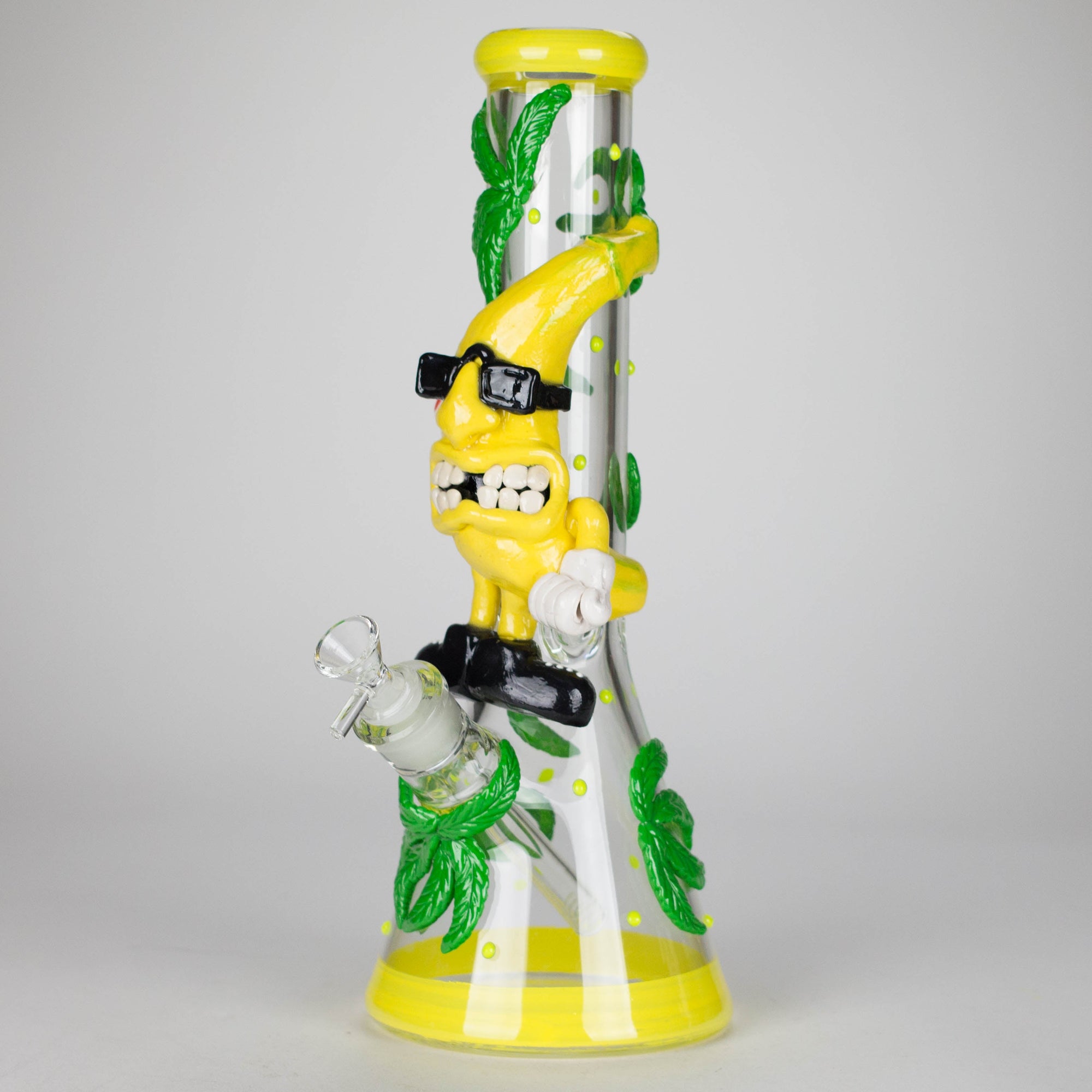 13" Bananabudz Glow in the dark Glass Bong