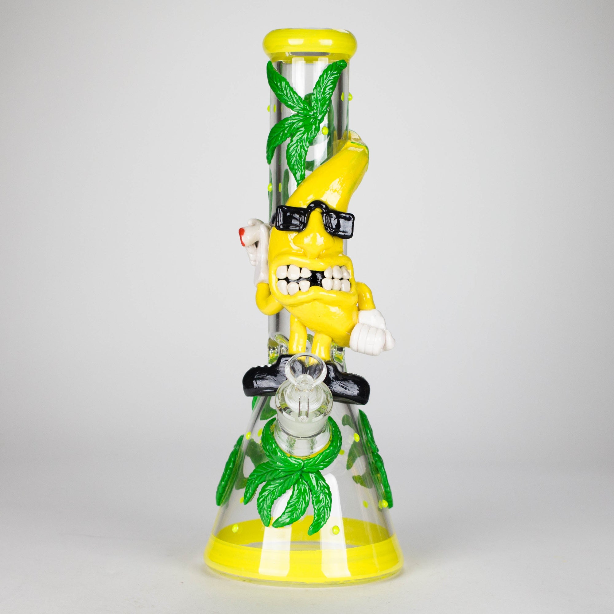 13" Bananabudz Glow in the dark Glass Bong