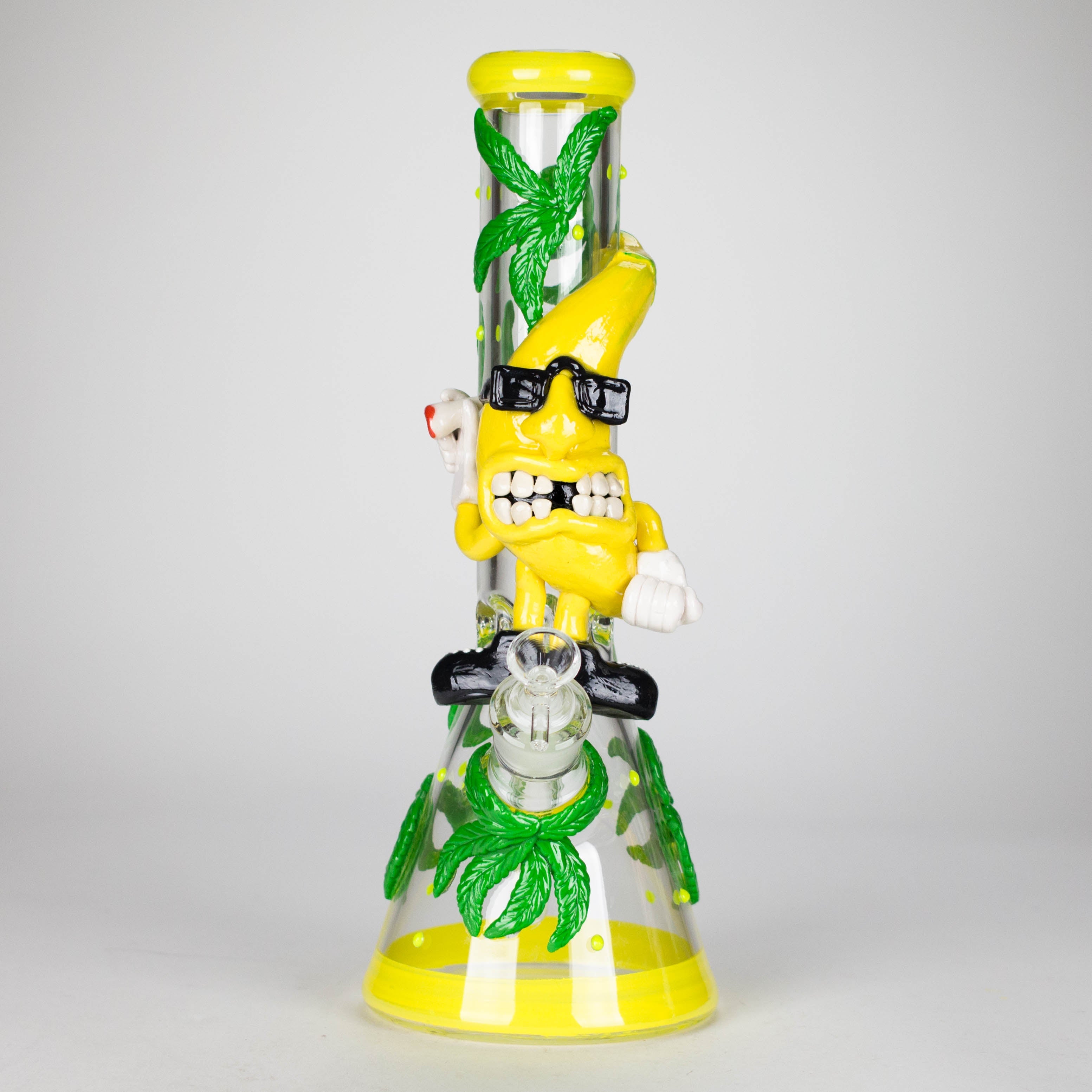 13" Bananabudz Glow in the dark Glass Bong