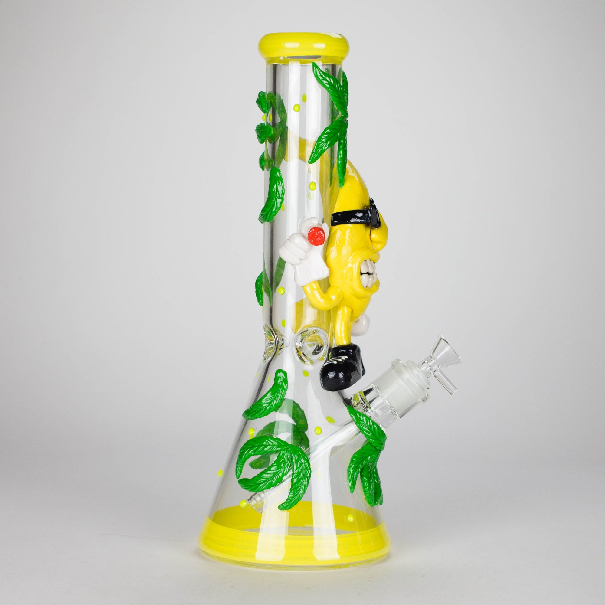 13" Bananabudz Glow in the dark Glass Bong