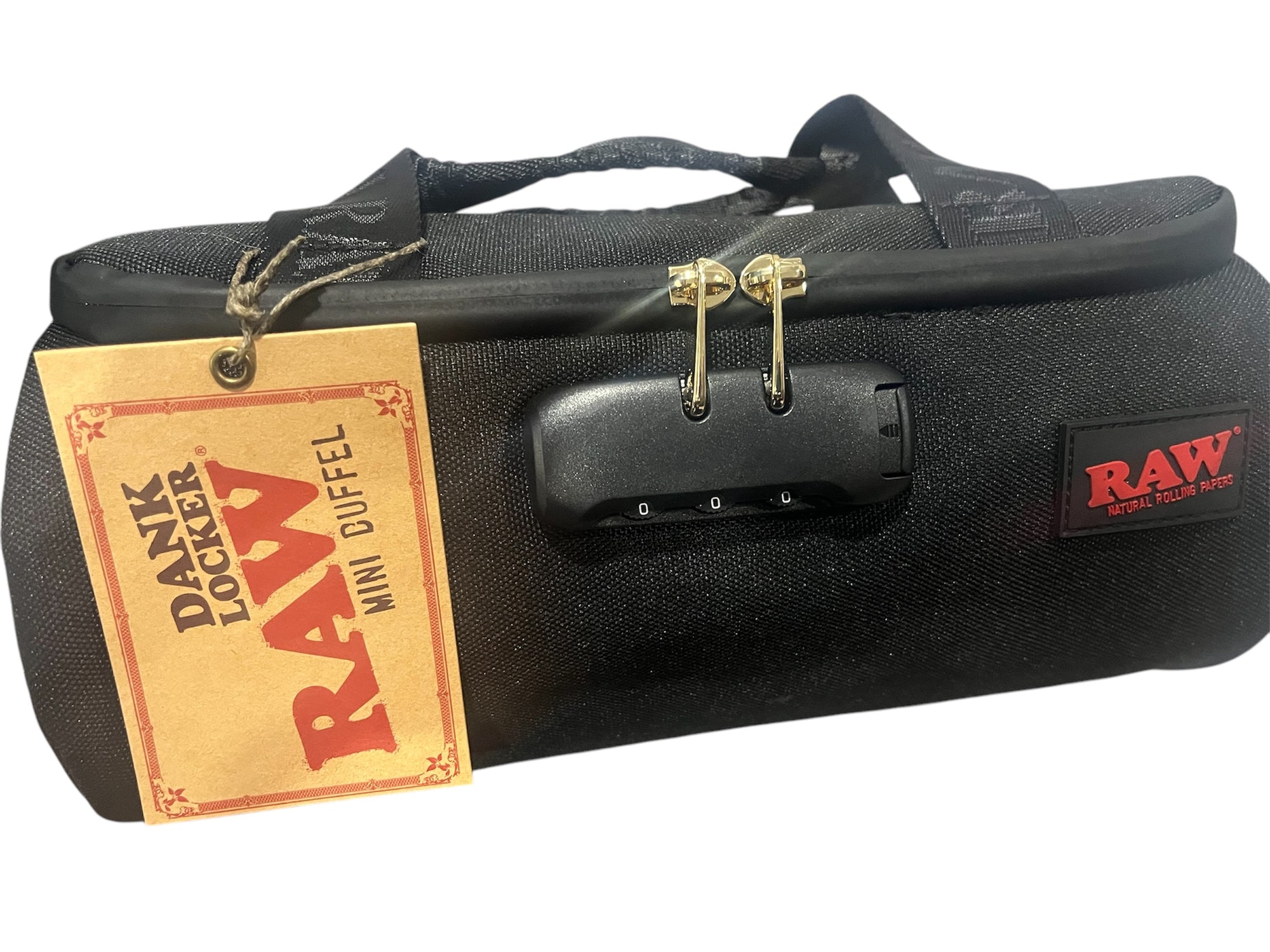 RAW mini duffel bag BLACK with code lock