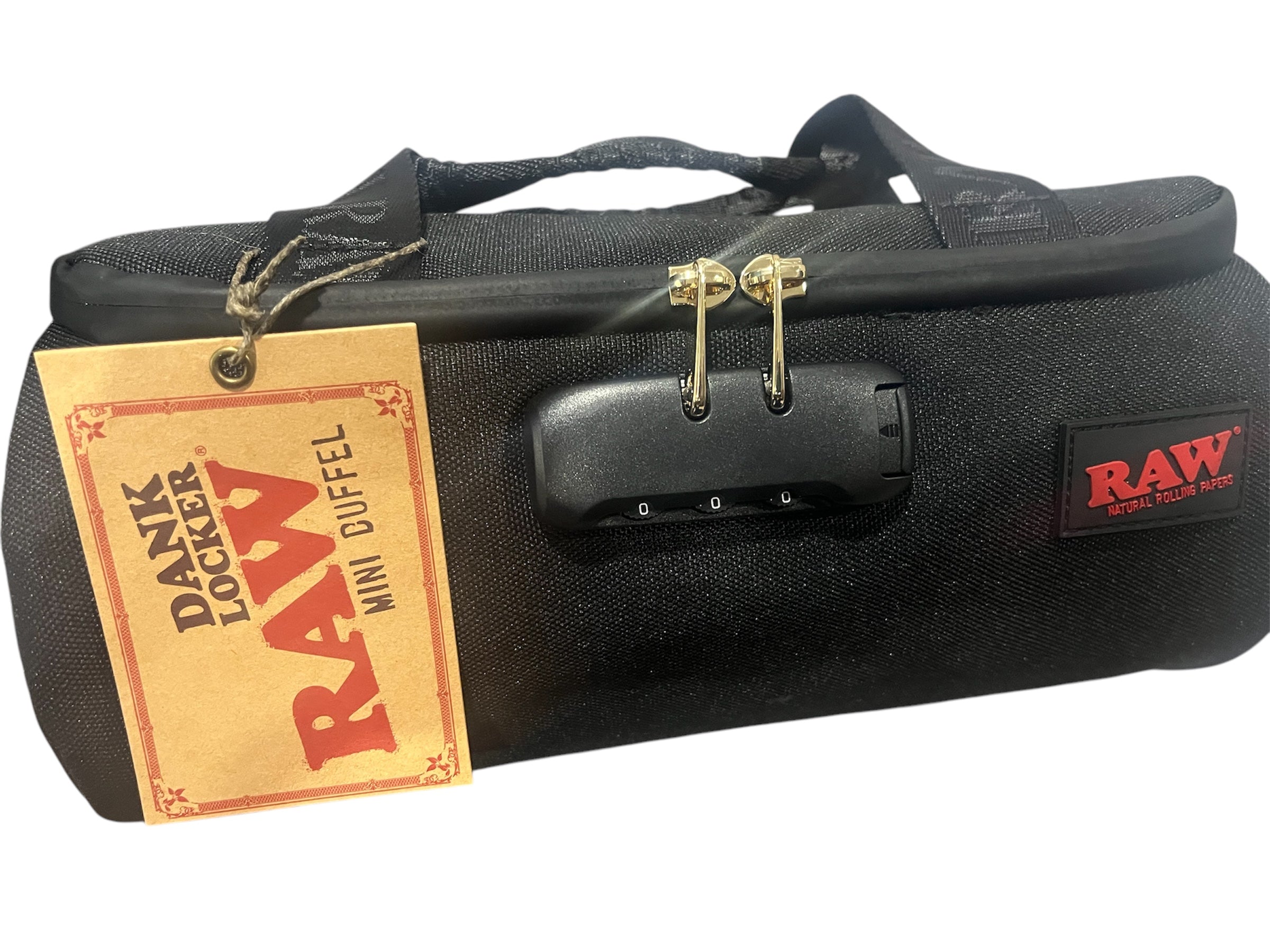 RAW mini duffel bag BLACK with code lock