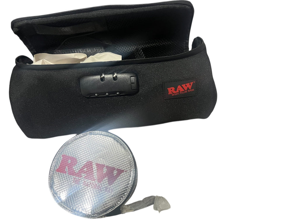 RAW mini duffel bag BLACK with code lock