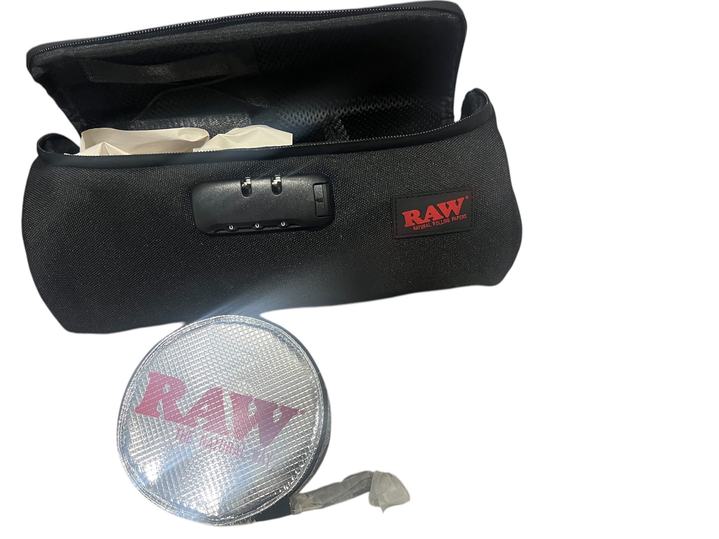 RAW mini duffel bag BLACK with code lock