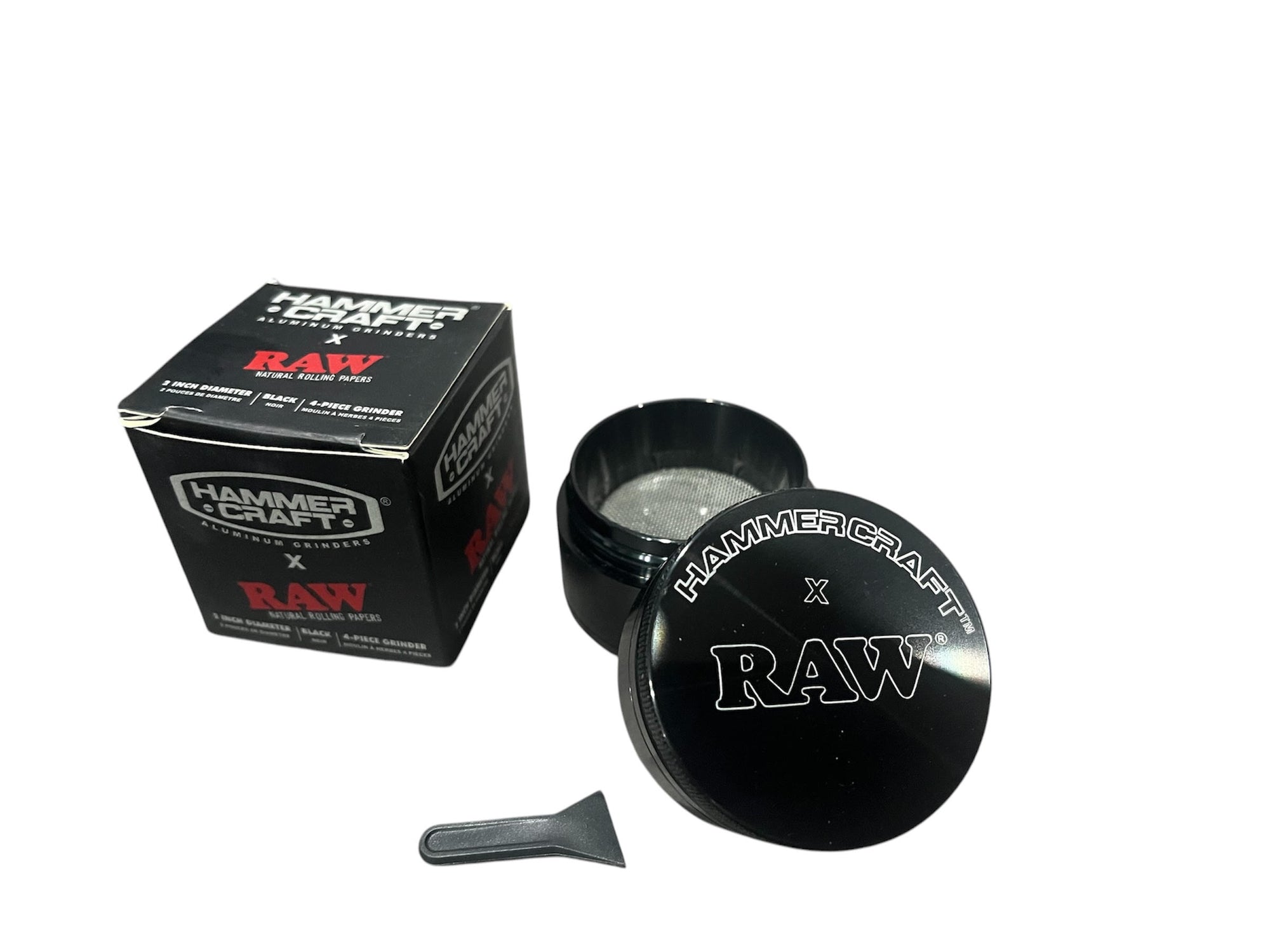 RAW X HAMMERCRAFT  4 pcs black grinder