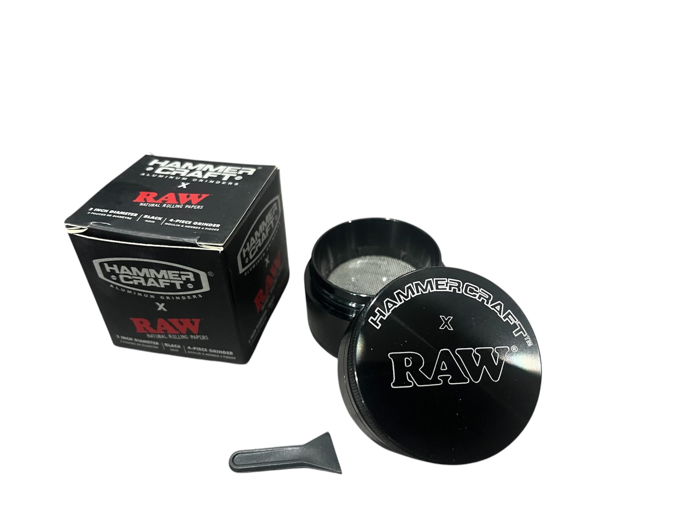 RAW X HAMMERCRAFT  4 pcs black grinder